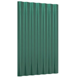 Vidaxl dakpanelen 12 st 60x36 cm gegalvaniseerd staal groen - afbeelding 3