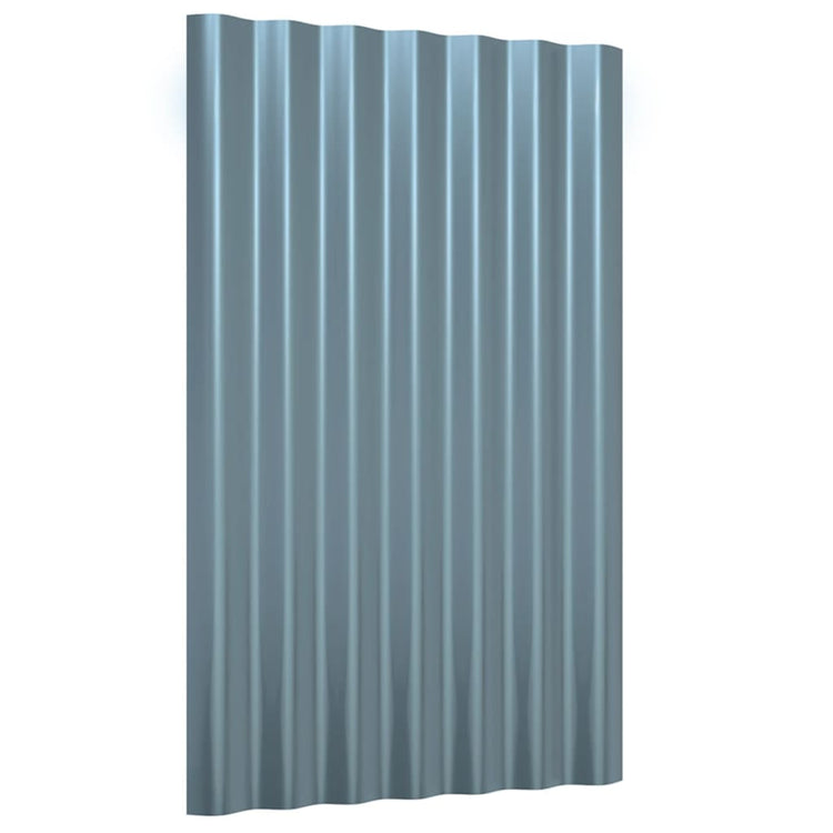 Vidaxl dakpanelen 12 st 60x36 cm gegalvaniseerd staal grijs