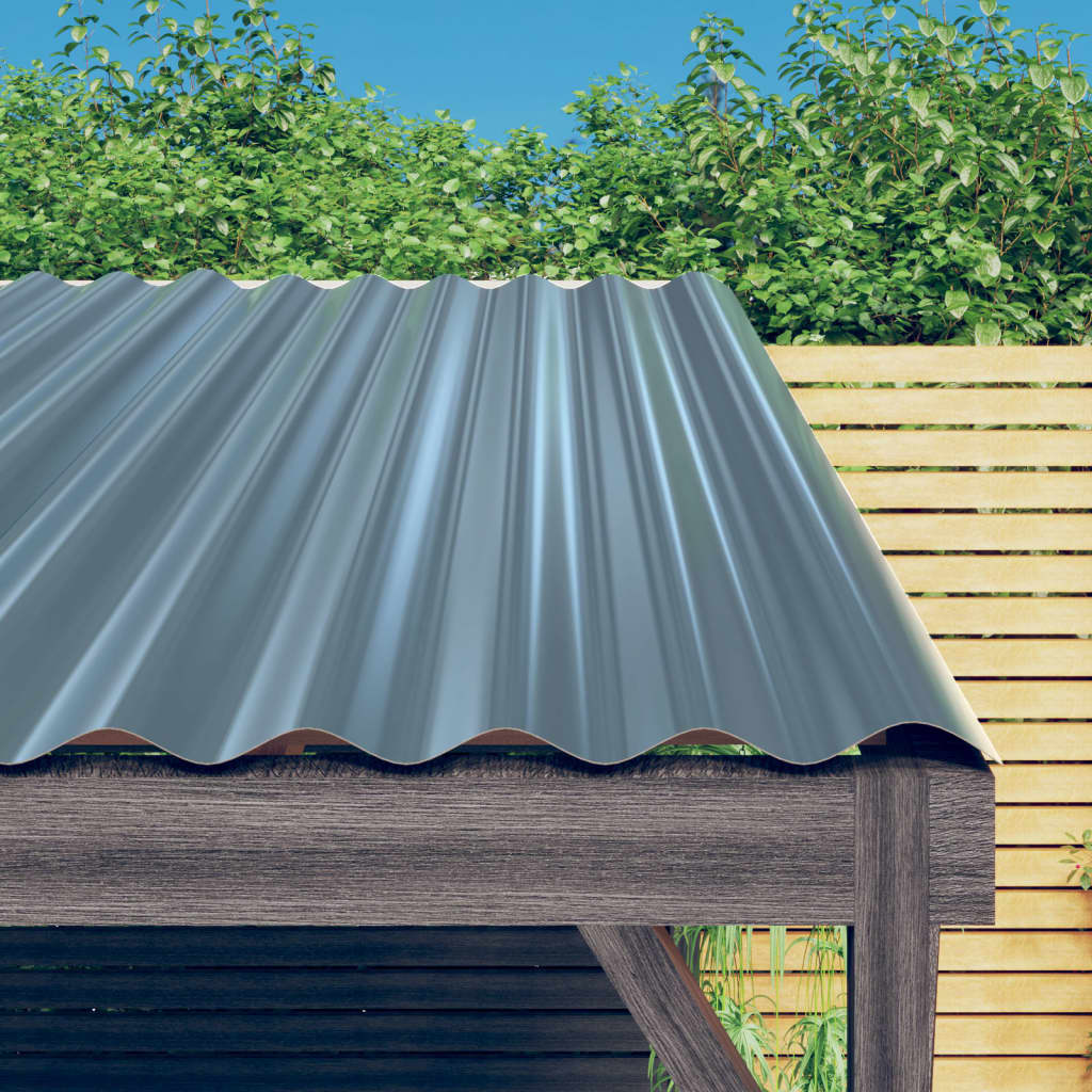 Vidaxl dakpanelen 12 st 60x36 cm gegalvaniseerd staal grijs