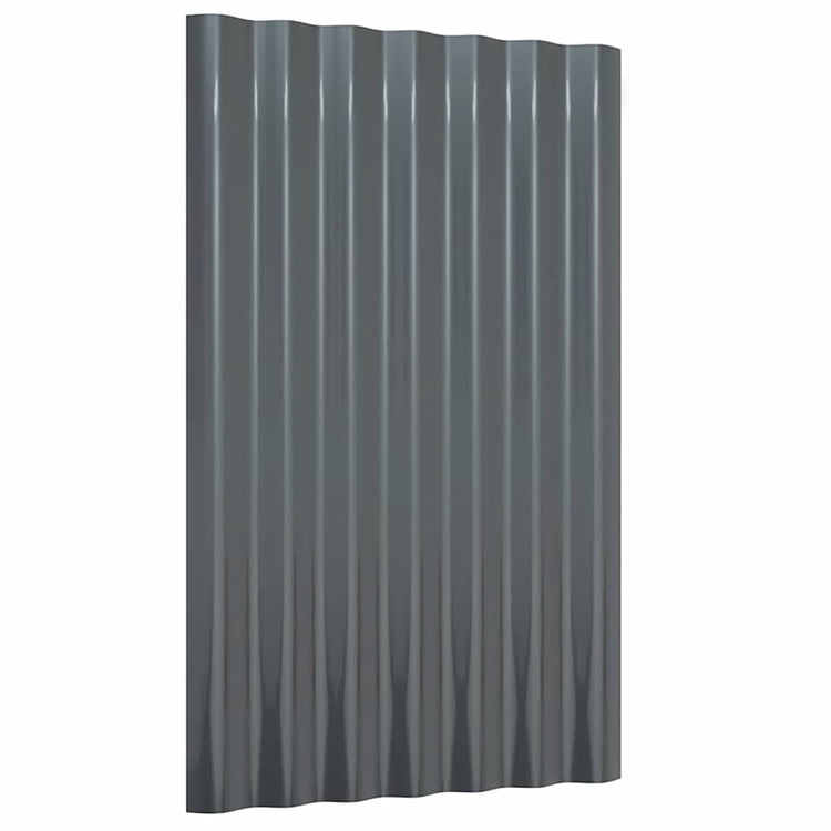 Vidaxl dakpanelen 12 st 60x36 cm gegalvaniseerd staal antracietkleurig
