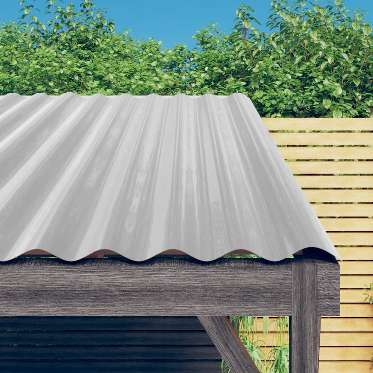 Vidaxl dakpanelen 12 st 60x36 cm gegalvaniseerd staal zilverkleurig
