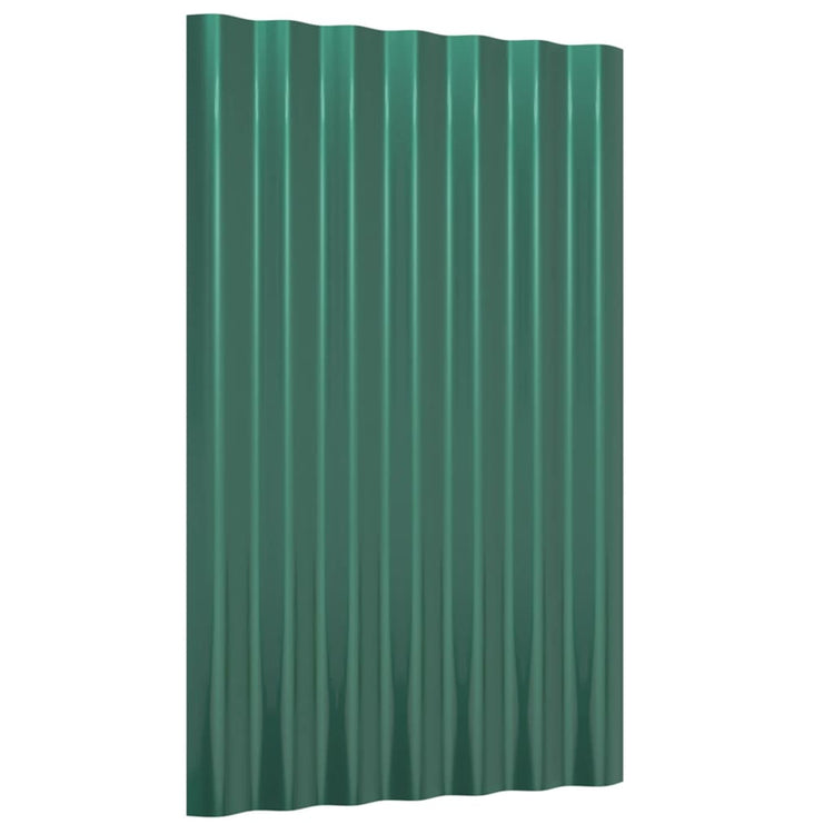 Vidaxl dakpanelen 36 st 60x36 cm gegalvaniseerd staal groen