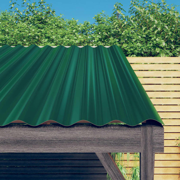 Vidaxl dakpanelen 36 st 60x36 cm gegalvaniseerd staal groen