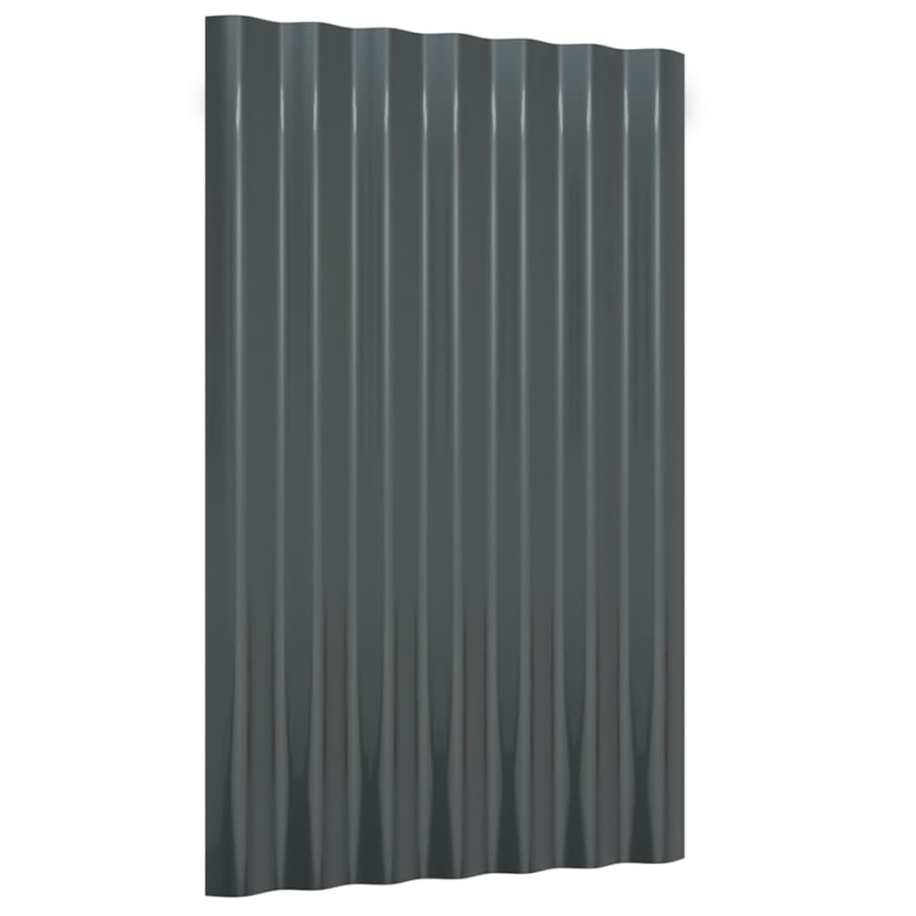 Vidaxl dakpanelen 36 st 60x36 cm gegalvaniseerd staal antracietkleurig