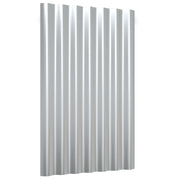 Vidaxl dakpanelen 36 st 60x36 cm gepoedercoat staal zilverkleurig - afbeelding 3