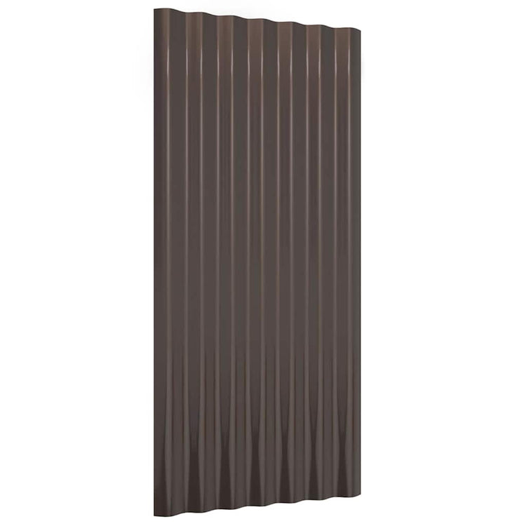 Vidaxl dakpanelen 12 st 80x36 cm gegalvaniseerd staal bruin