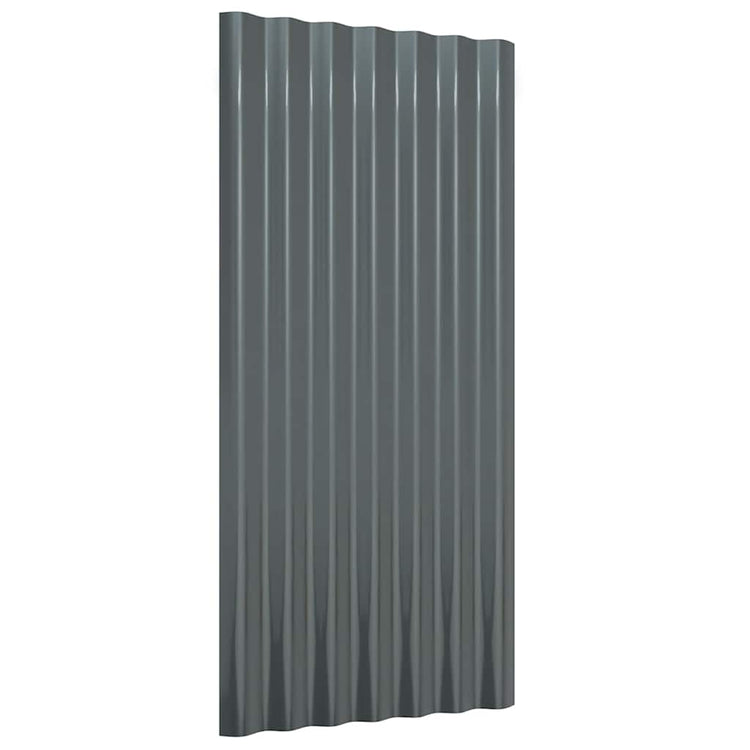 Vidaxl dakpanelen 36 st 80x36 cm gegalvaniseerd staal antracietkleurig