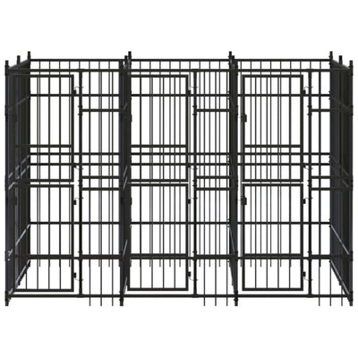 VidaXL Hondenkennel 5,53 m² staal