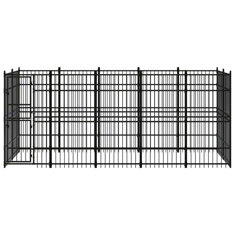 VidaXL Hondenkennel 9,22 m² staal