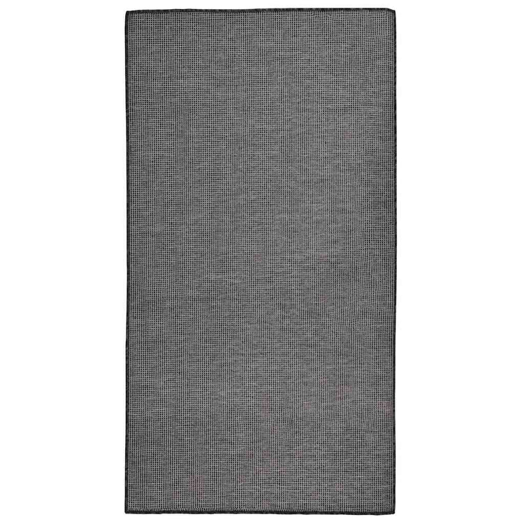 Vidaxl buitenkleed platgeweven 80x150 cm grijs