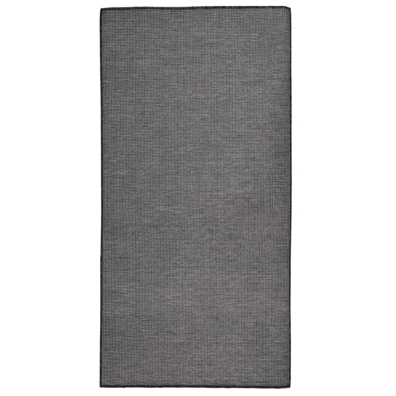 Vidaxl buitenkleed platgeweven 100x200 cm grijs