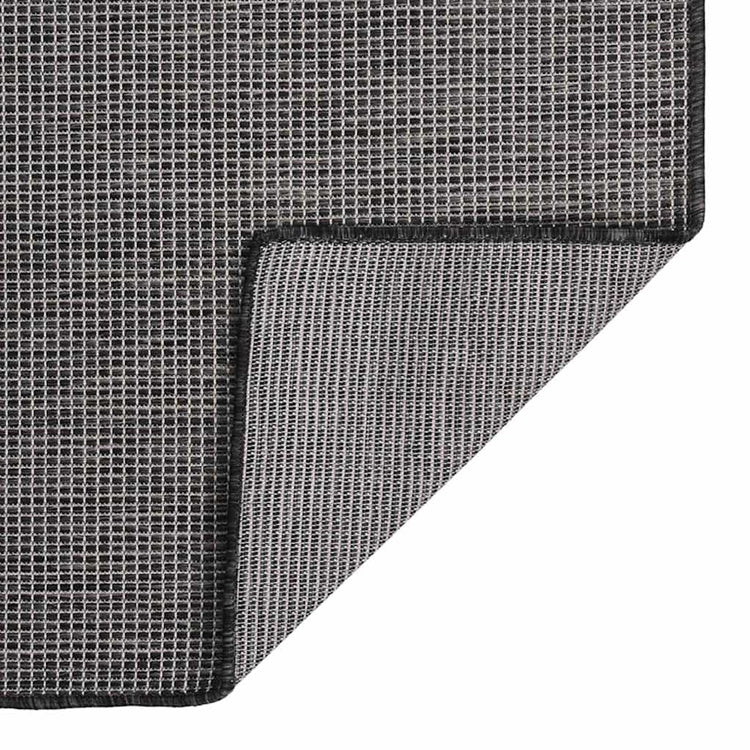 Vidaxl buitenkleed platgeweven 120x170 cm grijs
