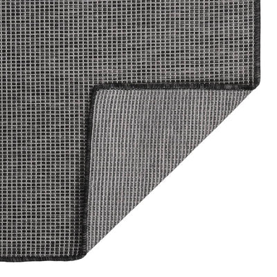 Vidaxl buitenkleed platgeweven 120x170 cm grijs