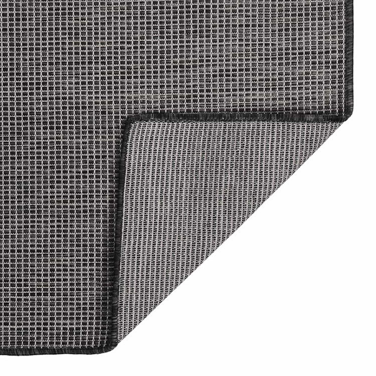 Vidaxl buitenkleed platgeweven 160x230 cm grijs