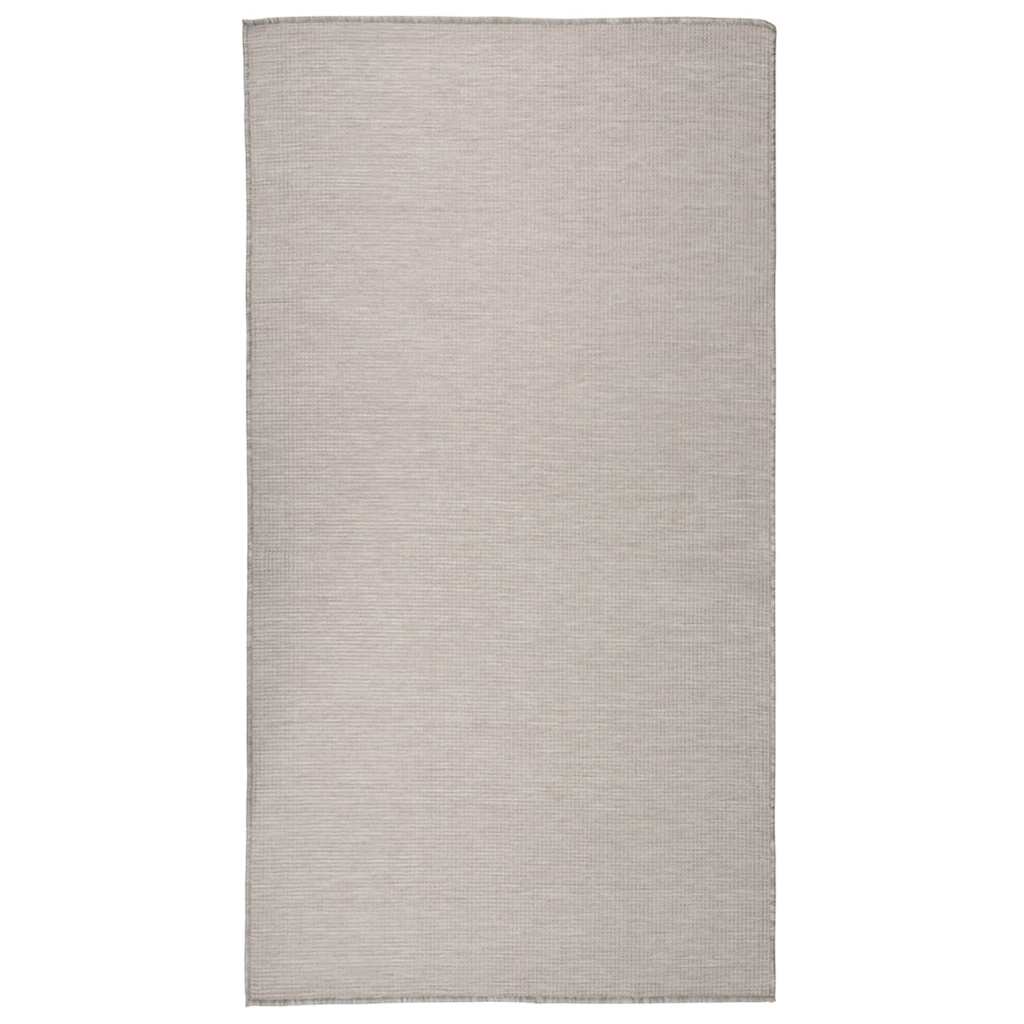 Vidaxl buitenkleed platgeweven 80x150 cm lichtgrijs