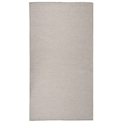 Vidaxl buitenkleed platgeweven 80x150 cm lichtgrijs
