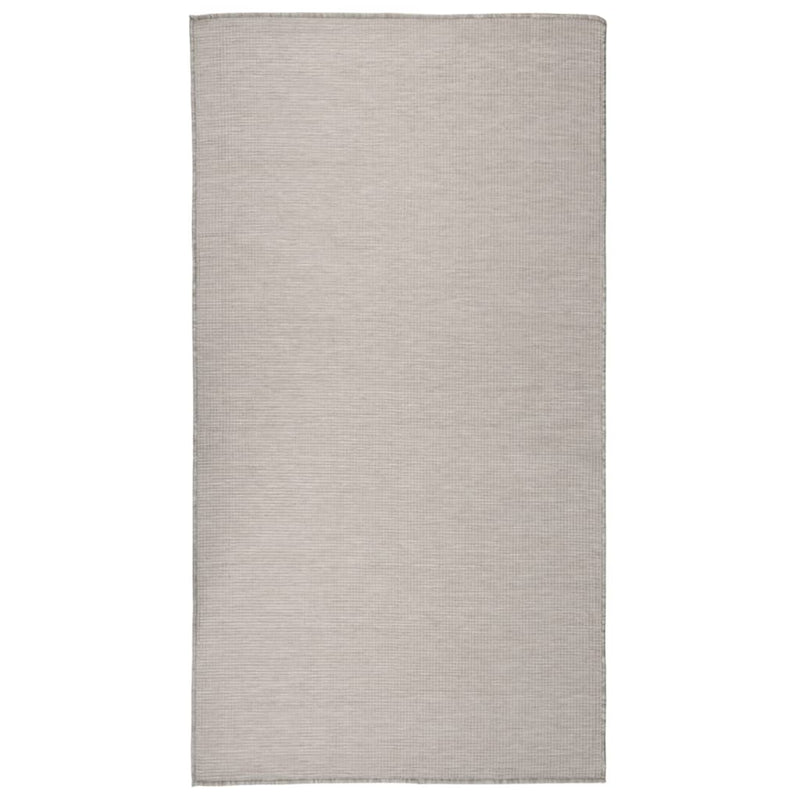 Vidaxl buitenkleed platgeweven 80x150 cm lichtgrijs