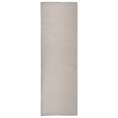 Vidaxl buitenkleed platgeweven 80x250 cm taupe