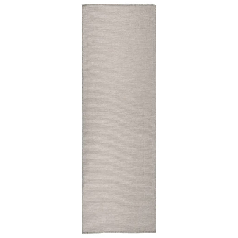 Vidaxl buitenkleed platgeweven 80x250 cm lichtgrijs