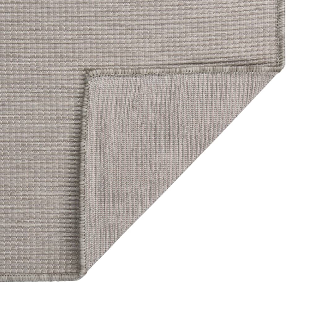 Vidaxl buitenkleed platgeweven 80x250 cm lichtgrijs