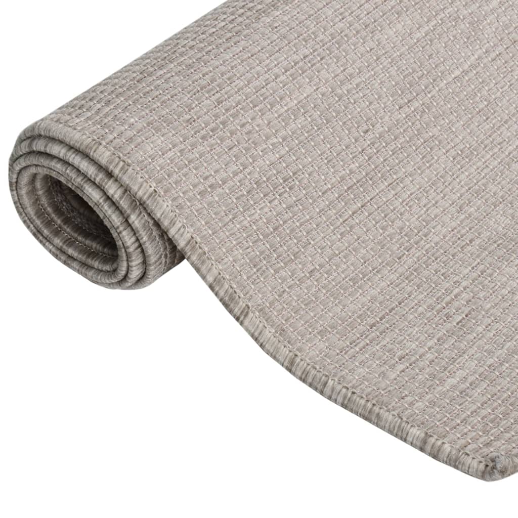 Vidaxl buitenkleed platgeweven 80x250 cm lichtgrijs