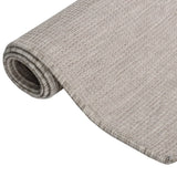 Vidaxl buitenkleed platgeweven 100x200 cm lichtgrijs - afbeelding 3