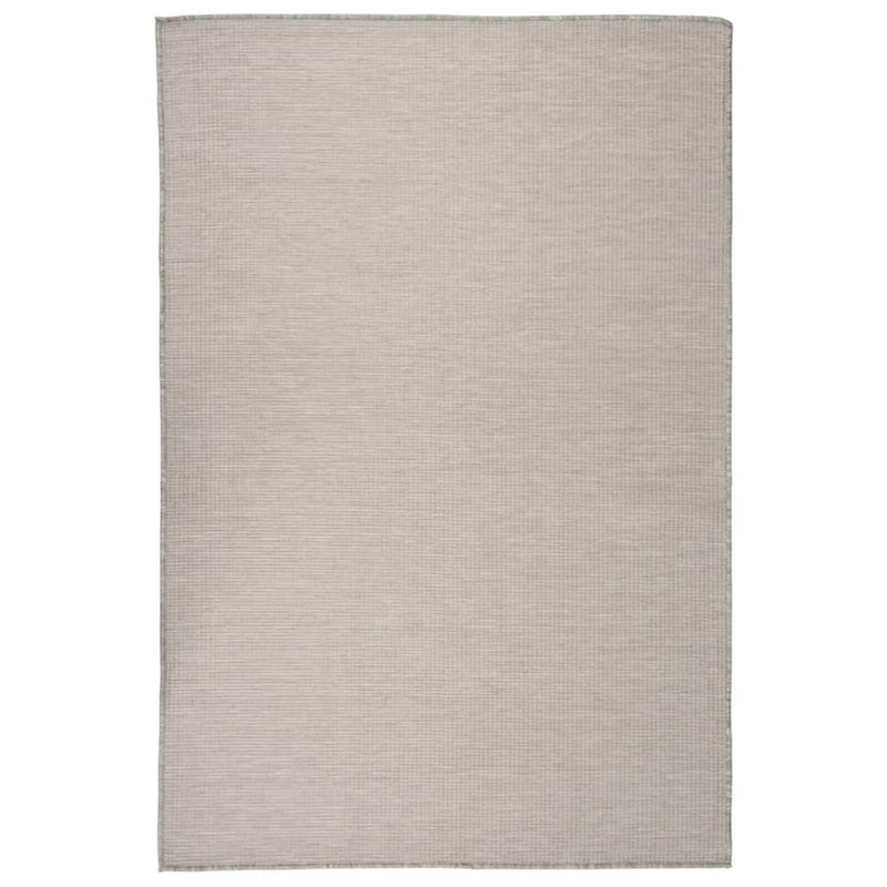 Vidaxl buitenkleed platgeweven 120x170 cm lichtgrijs