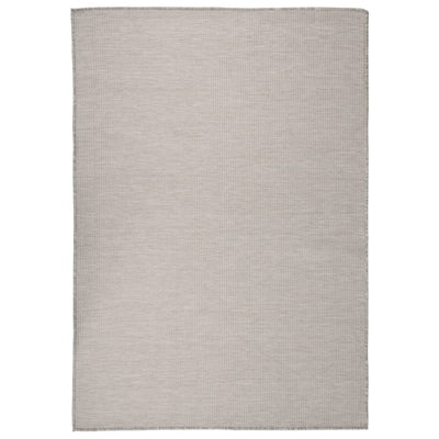 Vidaxl buitenkleed platgeweven 140x200 cm lichtgrijs