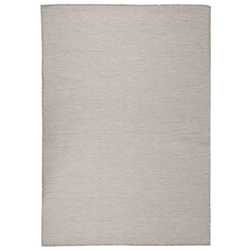 Vidaxl buitenkleed platgeweven 140x200 cm lichtgrijs
