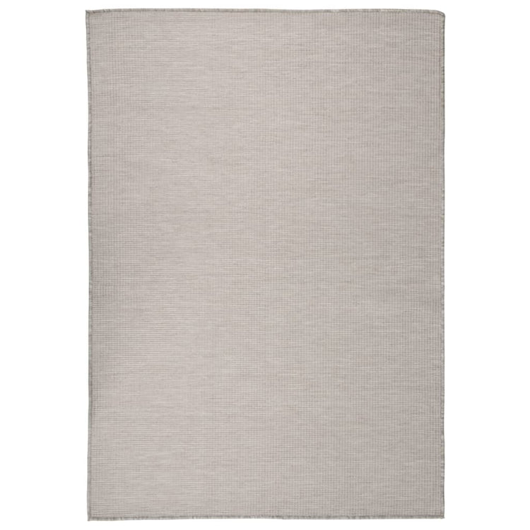Vidaxl buitenkleed platgeweven 140x200 cm lichtgrijs