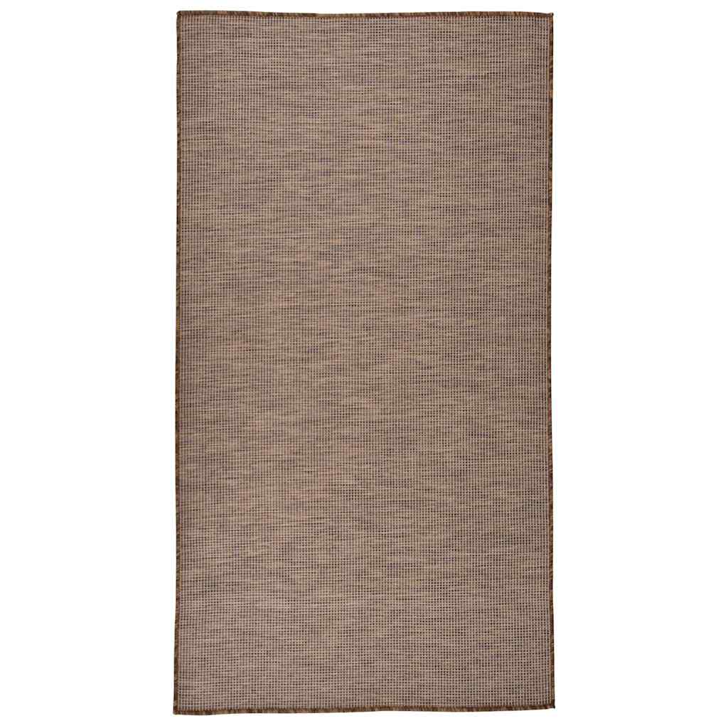Vidaxl buitenkleed platgeweven 80x150 cm bruin