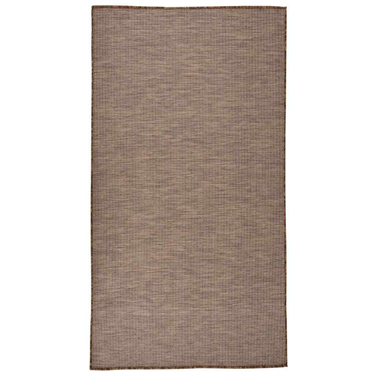 Vidaxl buitenkleed platgeweven 80x150 cm bruin