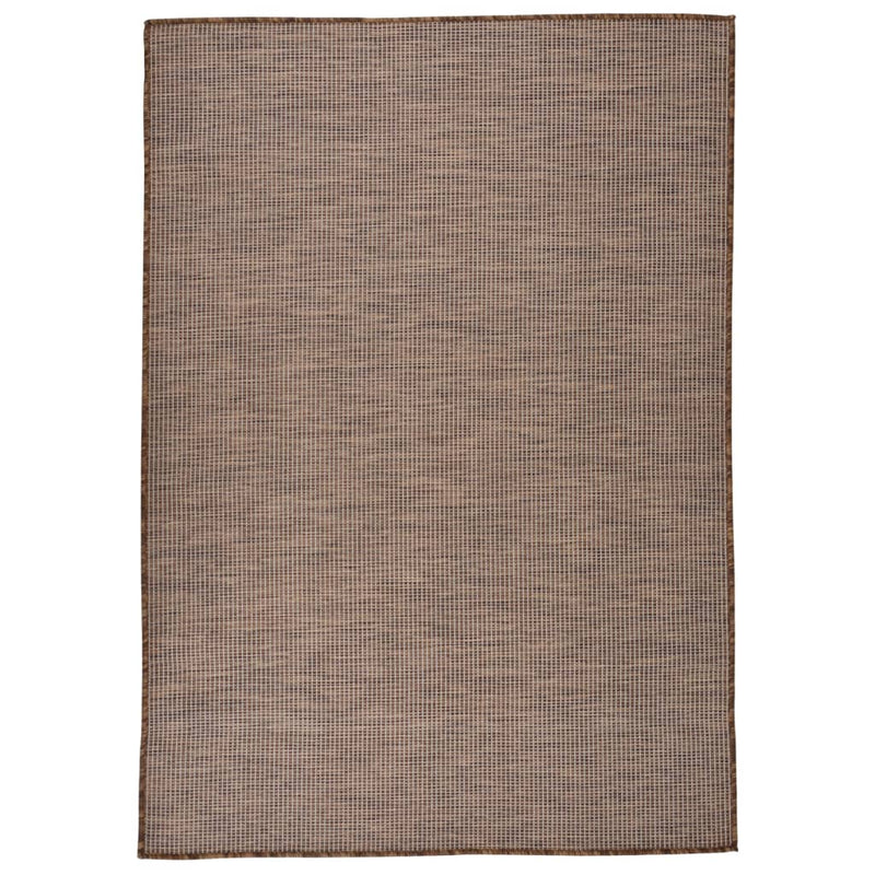 Vidaxl buitenkleed platgeweven 160x230 cm bruin
