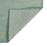 Vidaxl buitenkleed platgeweven 80x150 cm turquoise - afbeelding 2