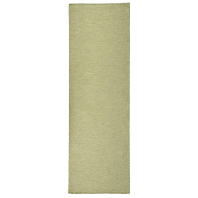 Vidaxl buitenkleed platgeweven 80x250 cm groen