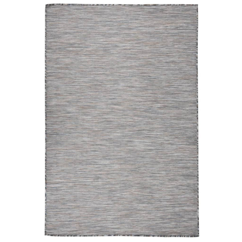 Vidaxl buitenkleed platgeweven 120x170 cm bruin en blauw