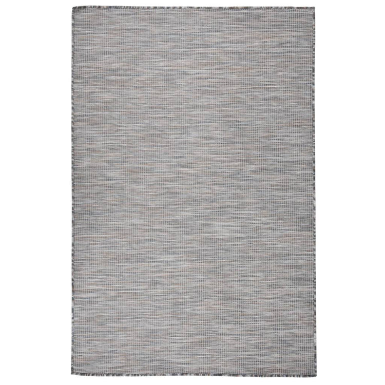 Vidaxl buitenkleed platgeweven 120x170 cm bruin en blauw