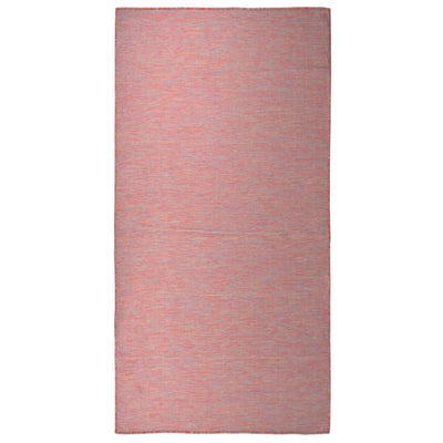 Vidaxl buitenkleed platgeweven 100x200 cm rood