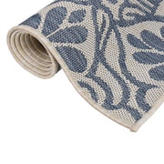 Vidaxl buitenkleed met patroon platgeweven 140x200 cm blauw - afbeelding 3