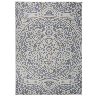 Vidaxl buitenkleed met patroon platgeweven 200x280 cm blauw