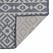 Vidaxl buitenkleed met patroon platgeweven 80x150 cm blauw - afbeelding 2
