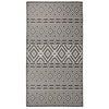Vidaxl buitenkleed met patroon platgeweven 80x150 cm zwart