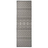 Vidaxl buitenkleed met patroon platgeweven 80x250 cm zwart