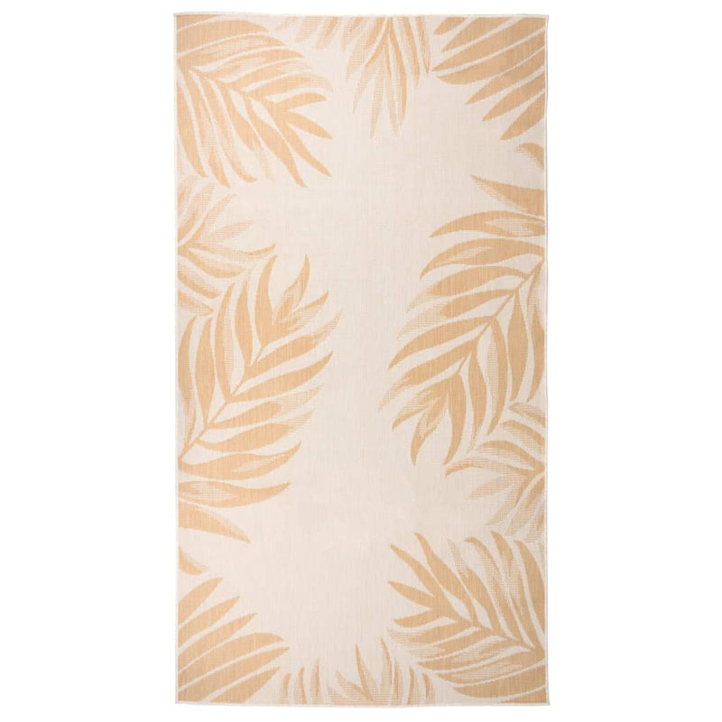 Vidaxl buitenkleed met bladpatroon platgeweven 80x150 cm