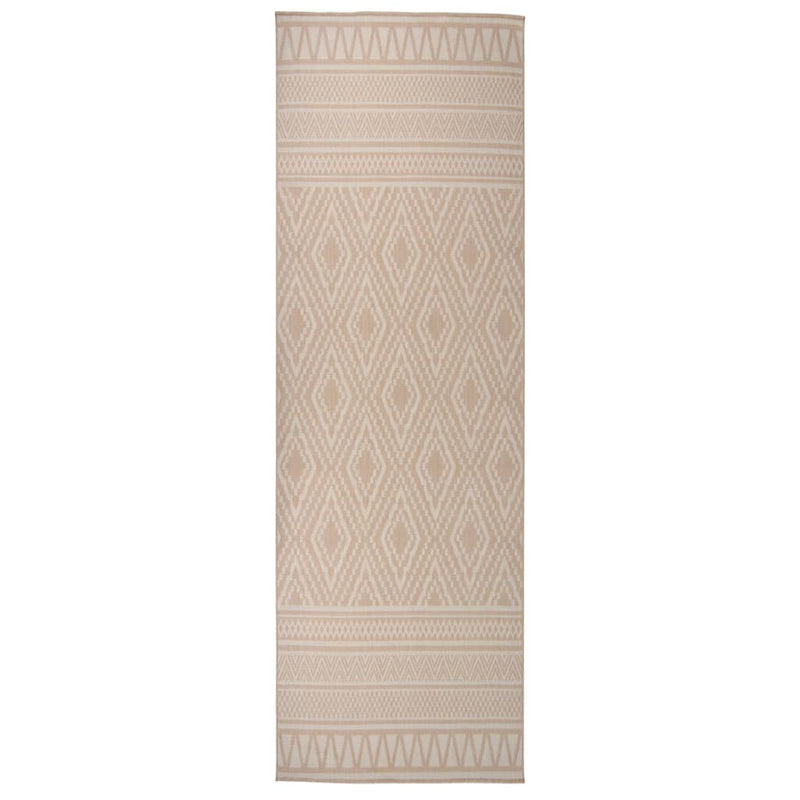 Vidaxl buitenkleed met patroon platgeweven 80x250 cm bruin