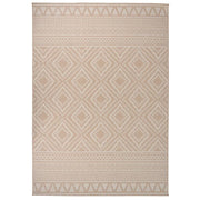 Vidaxl buitenkleed met patroon platgeweven 120x170 cm bruin - afbeelding 1