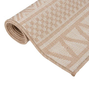 Vidaxl buitenkleed met patroon platgeweven 120x170 cm bruin - afbeelding 3
