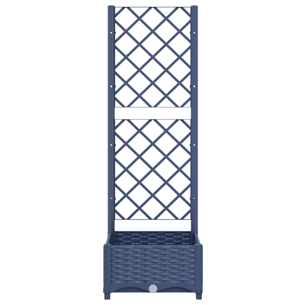 Vidaxl plantenbak met trellis blauwgrijs 40x40x121,5 cm pp