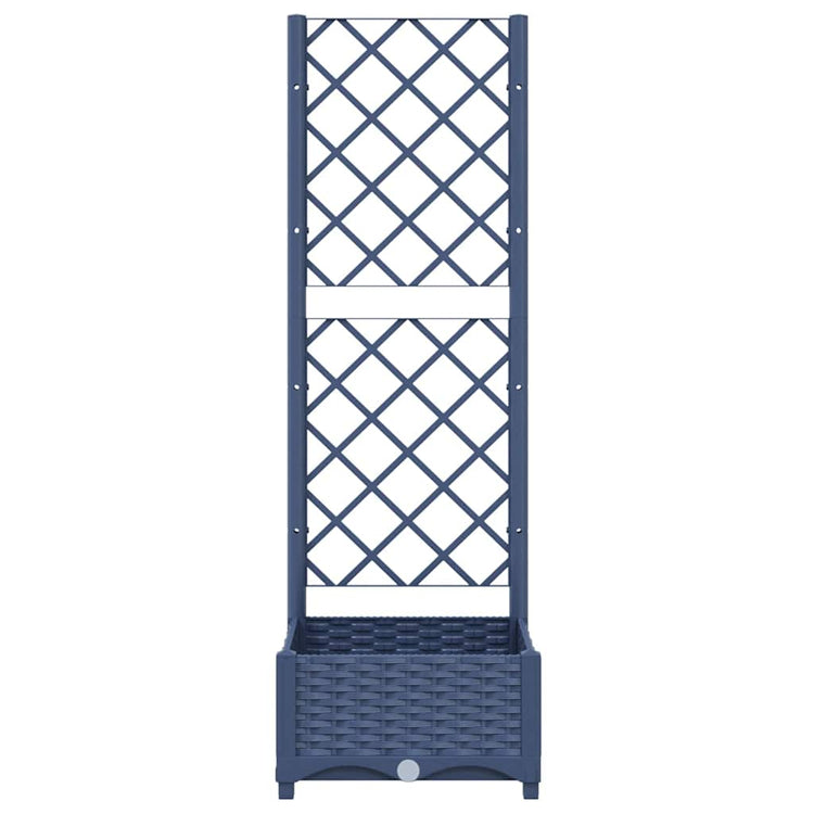 Vidaxl plantenbak met trellis blauwgrijs 40x40x121,5 cm pp