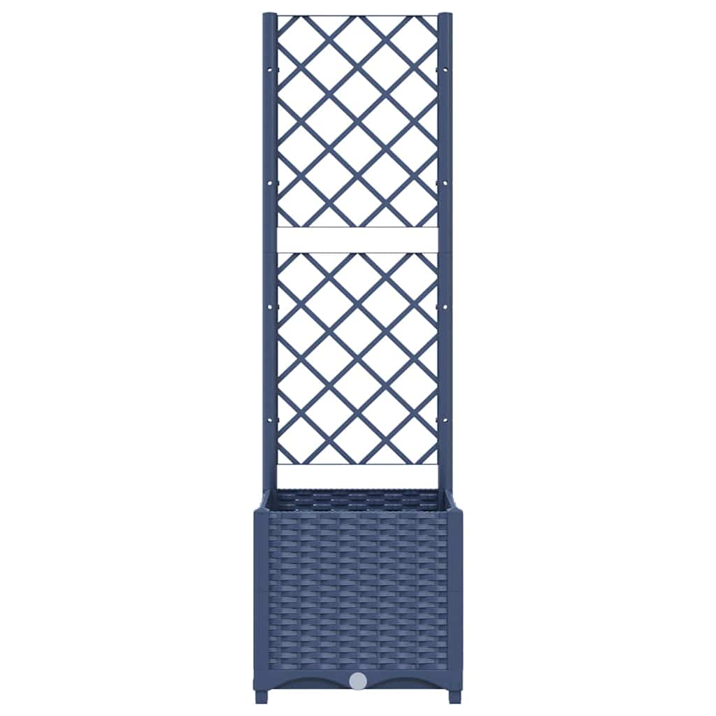 Vidaxl plantenbak met trellis blauwgrijs 40x40x136 cm pp